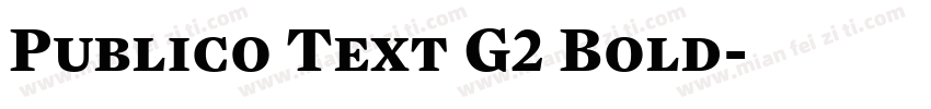 Publico Text G2 Bold字体转换